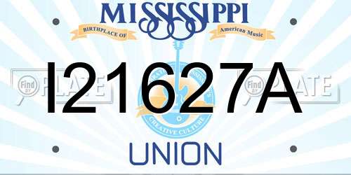 I21627A Mississippi License Plate