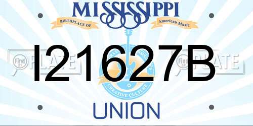 I21627B Mississippi License Plate