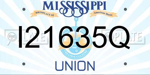 I21635Q Mississippi License Plate