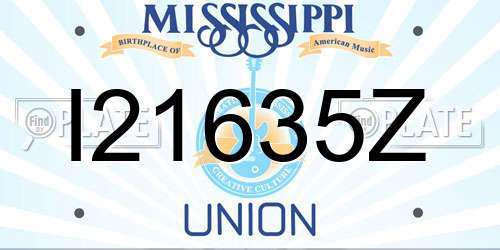 I21635Z Mississippi License Plate