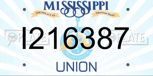 I216387 Mississippi License Plate