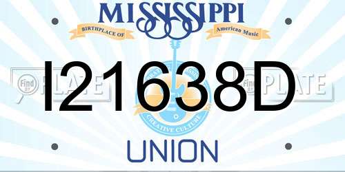 I21638D Mississippi License Plate