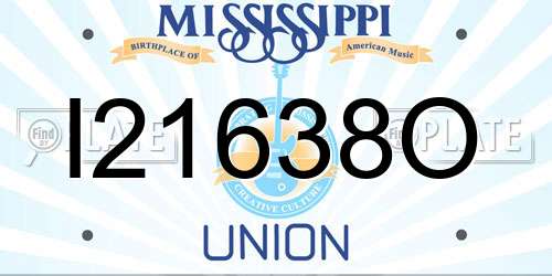I21638O Mississippi License Plate