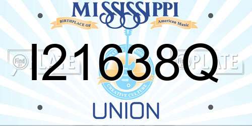 I21638Q Mississippi License Plate