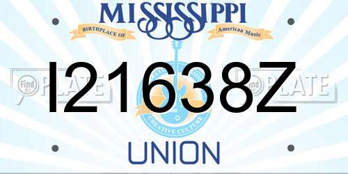I21638Z Mississippi License Plate
