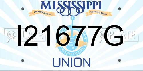 I21677G Mississippi License Plate