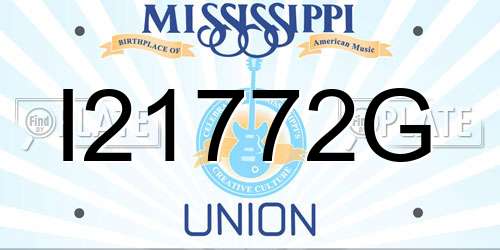 I21772G Mississippi License Plate