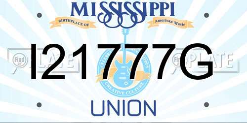 I21777G Mississippi License Plate