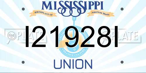 I21928I Mississippi License Plate
