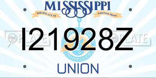 I21928Z Mississippi License Plate