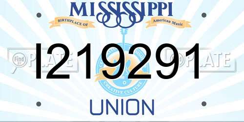 I219291 Mississippi License Plate
