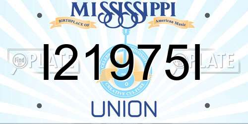 I21975I Mississippi License Plate