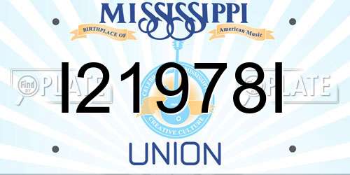 I21978I Mississippi License Plate