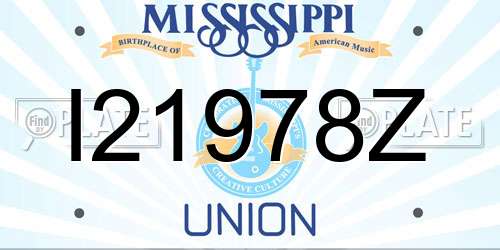 I21978Z Mississippi License Plate