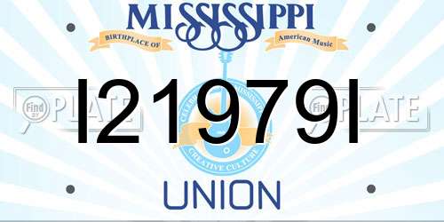 I21979I Mississippi License Plate