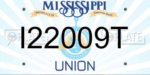 I22009T Mississippi License Plate