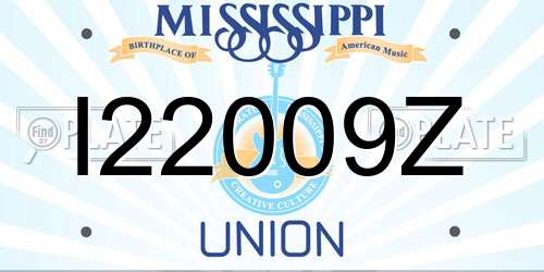 I22009Z Mississippi License Plate