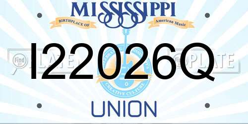 I22026Q Mississippi License Plate