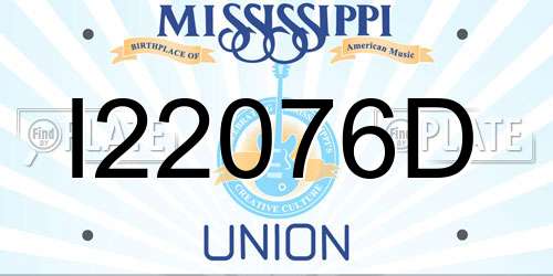 I22076D Mississippi License Plate