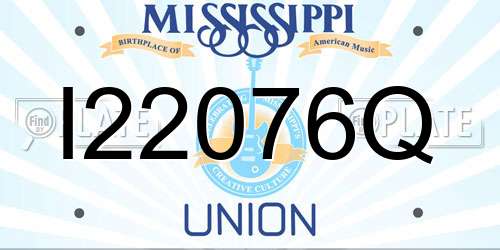 I22076Q Mississippi License Plate
