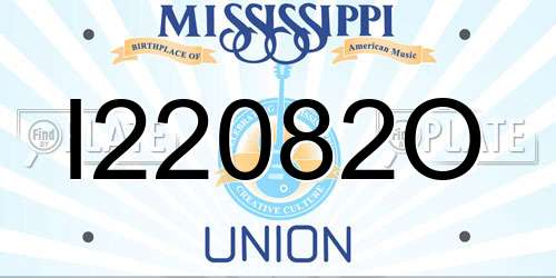 I22082O Mississippi License Plate