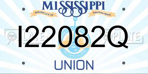 I22082Q Mississippi License Plate