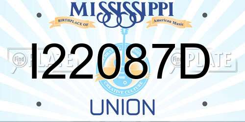 I22087D Mississippi License Plate