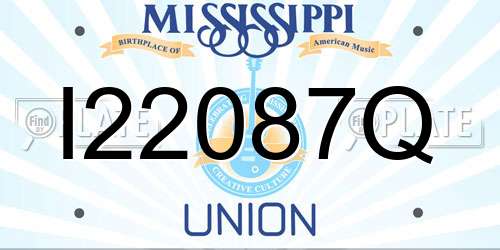 I22087Q Mississippi License Plate