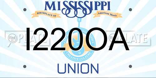 I220OA Mississippi License Plate