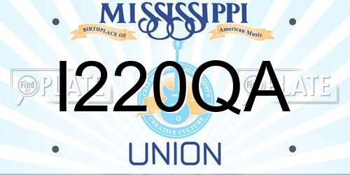 I220QA Mississippi License Plate