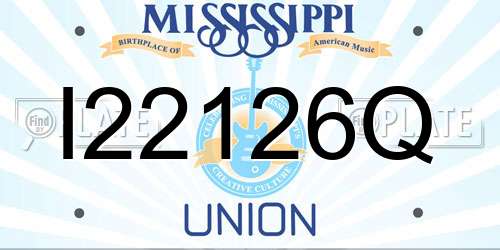 I22126Q Mississippi License Plate