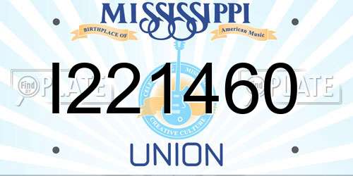 I221460 Mississippi License Plate
