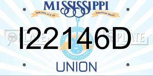 I22146D Mississippi License Plate