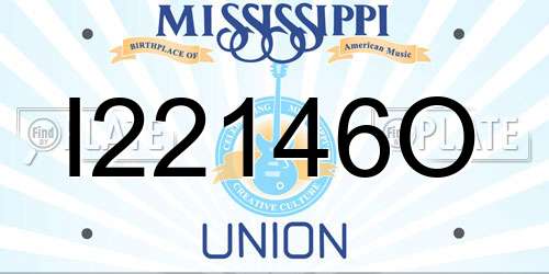 I22146O Mississippi License Plate