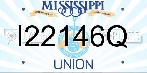 I22146Q Mississippi License Plate