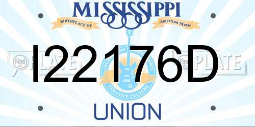 I22176D Mississippi License Plate