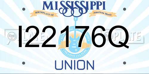 I22176Q Mississippi License Plate