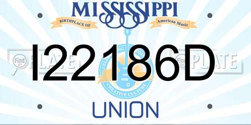 I22186D Mississippi License Plate
