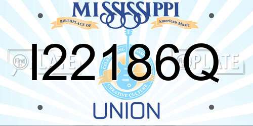 I22186Q Mississippi License Plate