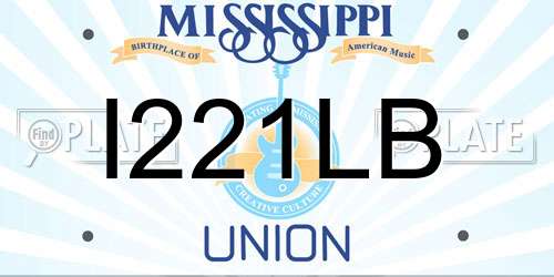 I221LB Mississippi License Plate