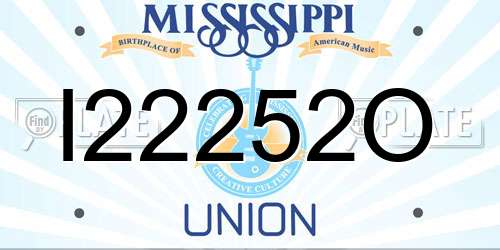 I22252O Mississippi License Plate