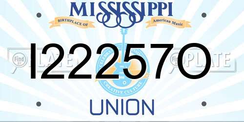 I22257O Mississippi License Plate