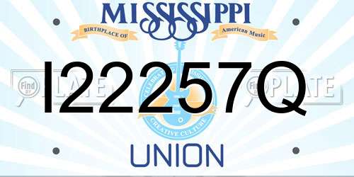 I22257Q Mississippi License Plate