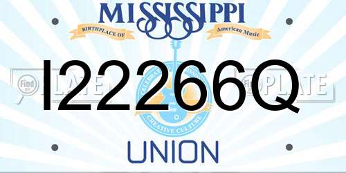 I22266Q Mississippi License Plate
