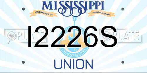 I2226S Mississippi License Plate