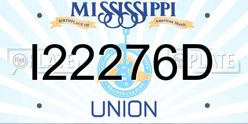 I22276D Mississippi License Plate