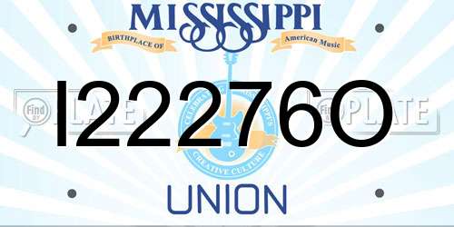 I22276O Mississippi License Plate