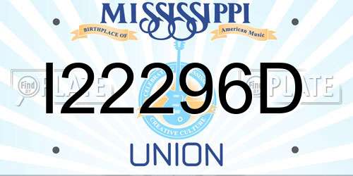 I22296D Mississippi License Plate