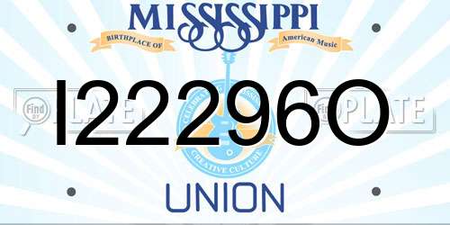 I22296O Mississippi License Plate