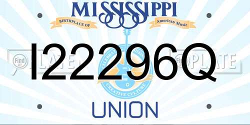 I22296Q Mississippi License Plate